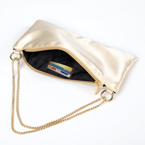 Women Satin Evening Handbag Wedding Prom Clutch Purse Formal Cocktail Party Clut - Picture 8 of 8